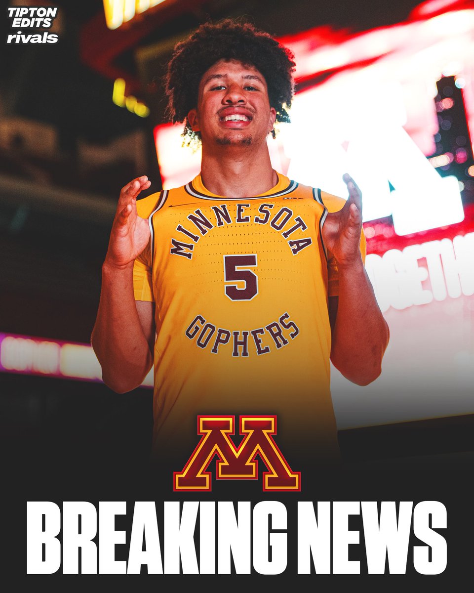 JoeTipton's tweet photo. NEWS: 4⭐️ Isaiah Santos has committed to Minnesota, source told @Rivals. 

The 6-5 small forward picked the Gophers after recently making visits to Texas Tech and Colorado. Ranked within the top-85 nationally in the 2027 class. 

https://t.co/52TkxhO4Mo https://t.co/9qgoncPCg0