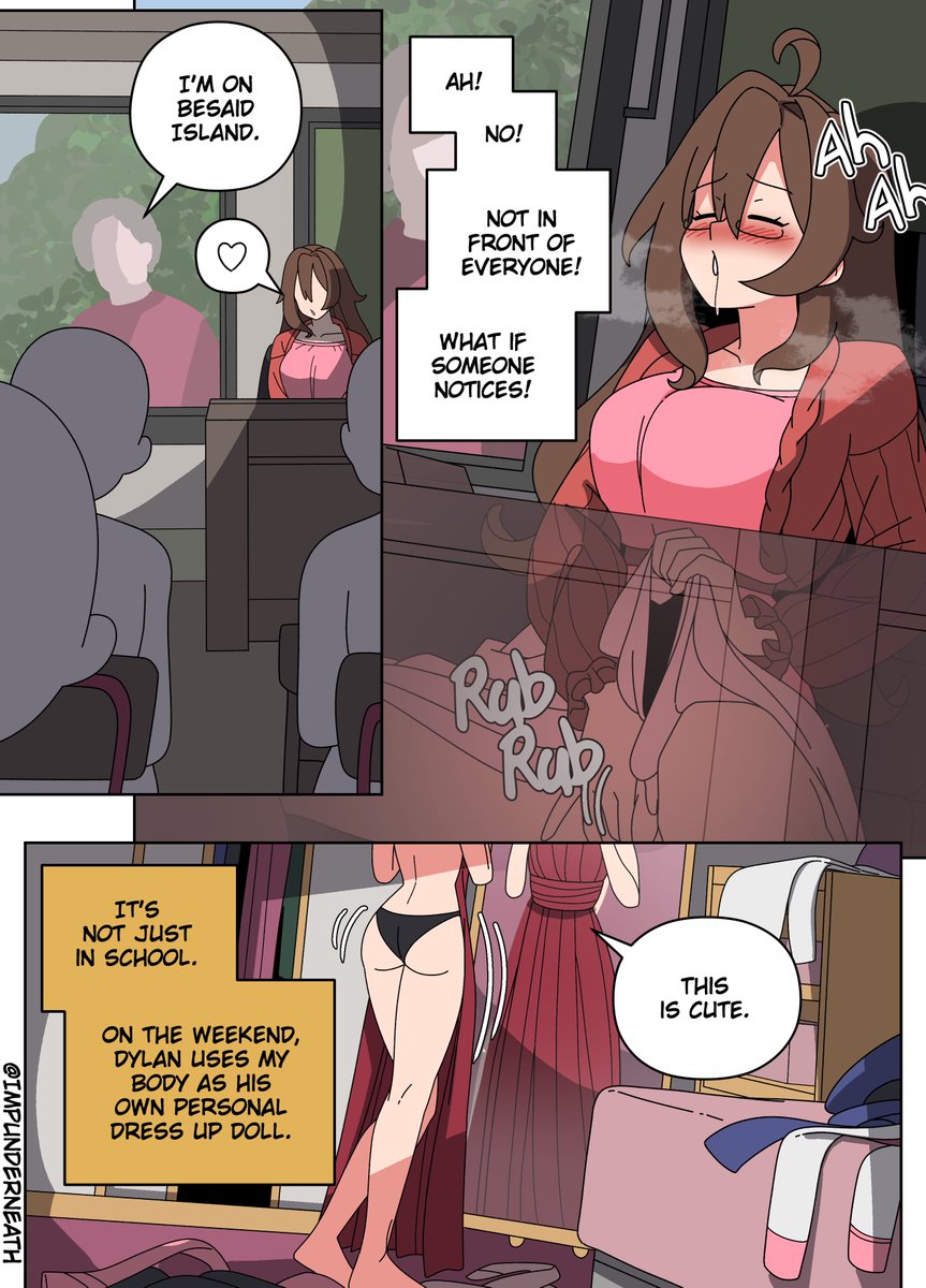 ImpUnderneath's tweet photo. 1/3) short #tsf #possession comic. A teacher's life is derailed when a student gains the ability to possess her on command. https://t.co/lmjEO5bUWd