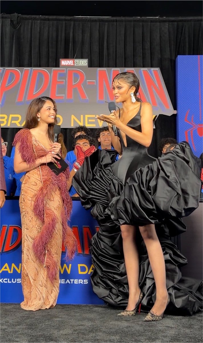 Valkyrae's tweet photo. Hosted the Red Carpet for the world premiere of Spider-Man!!!! https://t.co/rqwRRQGhe4