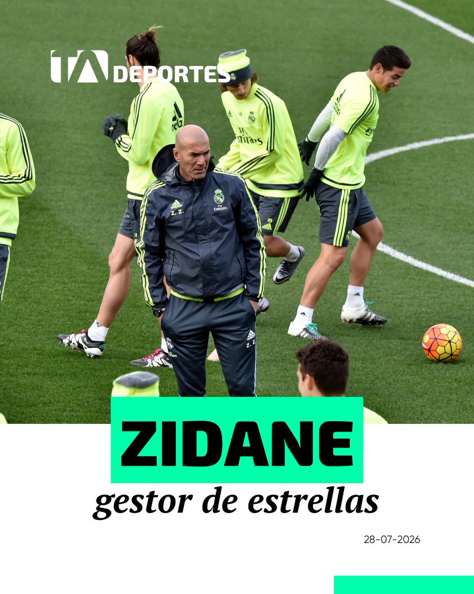 TAdeportesec's tweet photo. https://t.co/y1ulyEOWaO 👉 Zinédine #Zidane asume el reto de dirigir a la selección de #Francia tras suceder en el cargo a Didier Deschamps. https://t.co/41tDmvPoFw