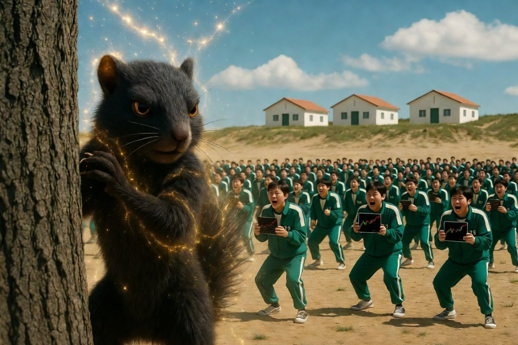 exitlore's tweet photo. $BNUT squirrel sees you jeeting. Red light. You’re cooked. https://t.co/HQWfHPsWTe