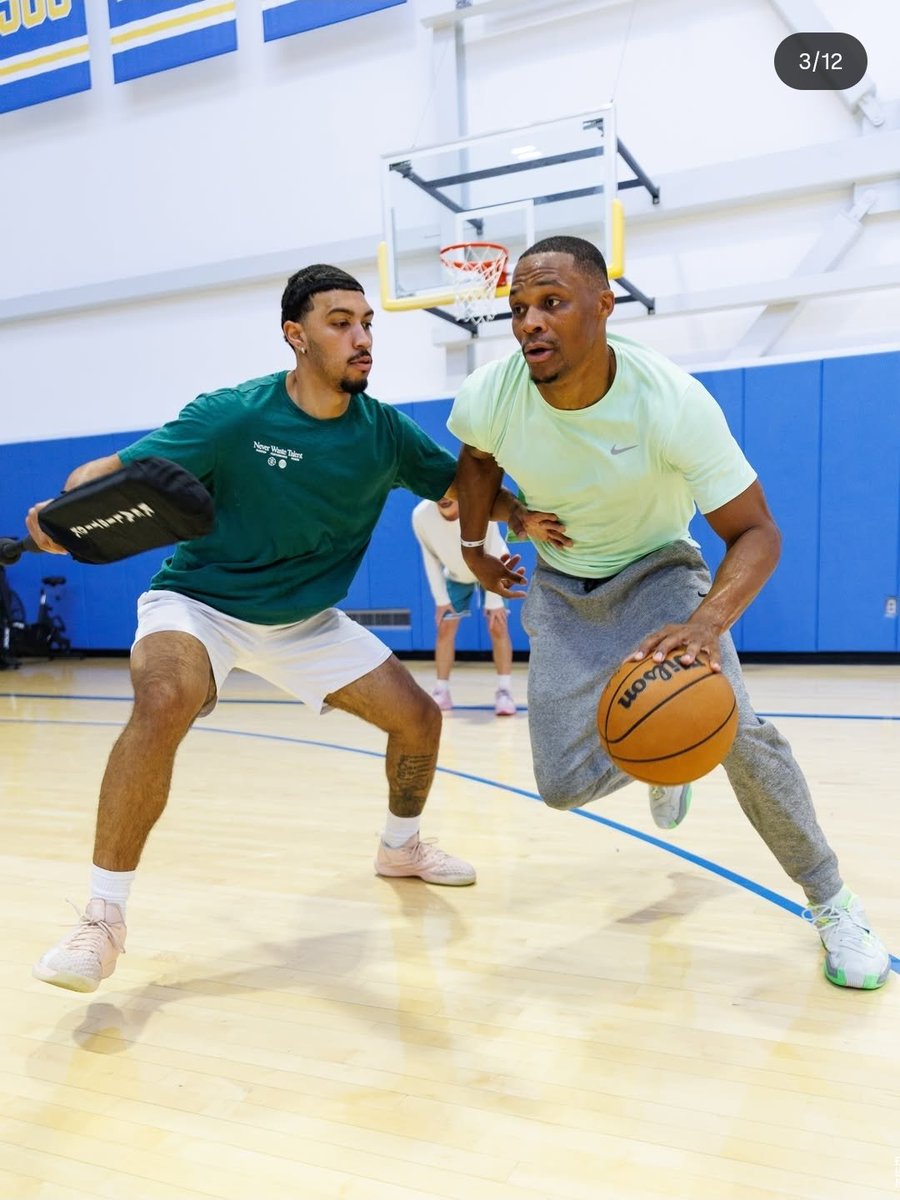 TheWestWolfPod's tweet photo. Russell Westbrook hard at work via @bellikemike  IG https://t.co/PzawbchrC9
