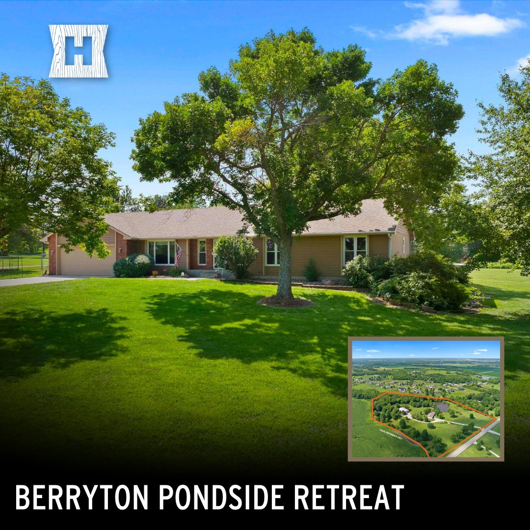 HECK_RealEstate's tweet photo. 𝐉𝐔𝐒𝐓 𝐋𝐈𝐒𝐓𝐄𝐃 | 𝐁𝐞𝐫𝐫𝐲𝐭𝐨𝐧 𝐏𝐨𝐧𝐝𝐬𝐢𝐝𝐞 𝐑𝐞𝐭𝐫𝐞𝐚𝐭
Located just outside Topeka, this 10-acre m/l Berryton property features a stocked pond, drivable trails, a spacious ranch home, and a 48 x 80 outbuilding
https://t.co/qTLO4C2Mhk https://t.co/RP4LrdV9wO