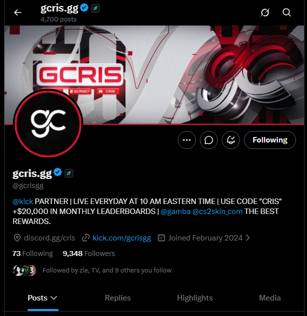 ryukeiiie's tweet photo. @gcrisgg @CS2skin_com done! always keeping an eye on you cris

im also subbed on kick

you guys maybe should consider @ZoidGambles as a creator https://t.co/GfpLH0txXJ