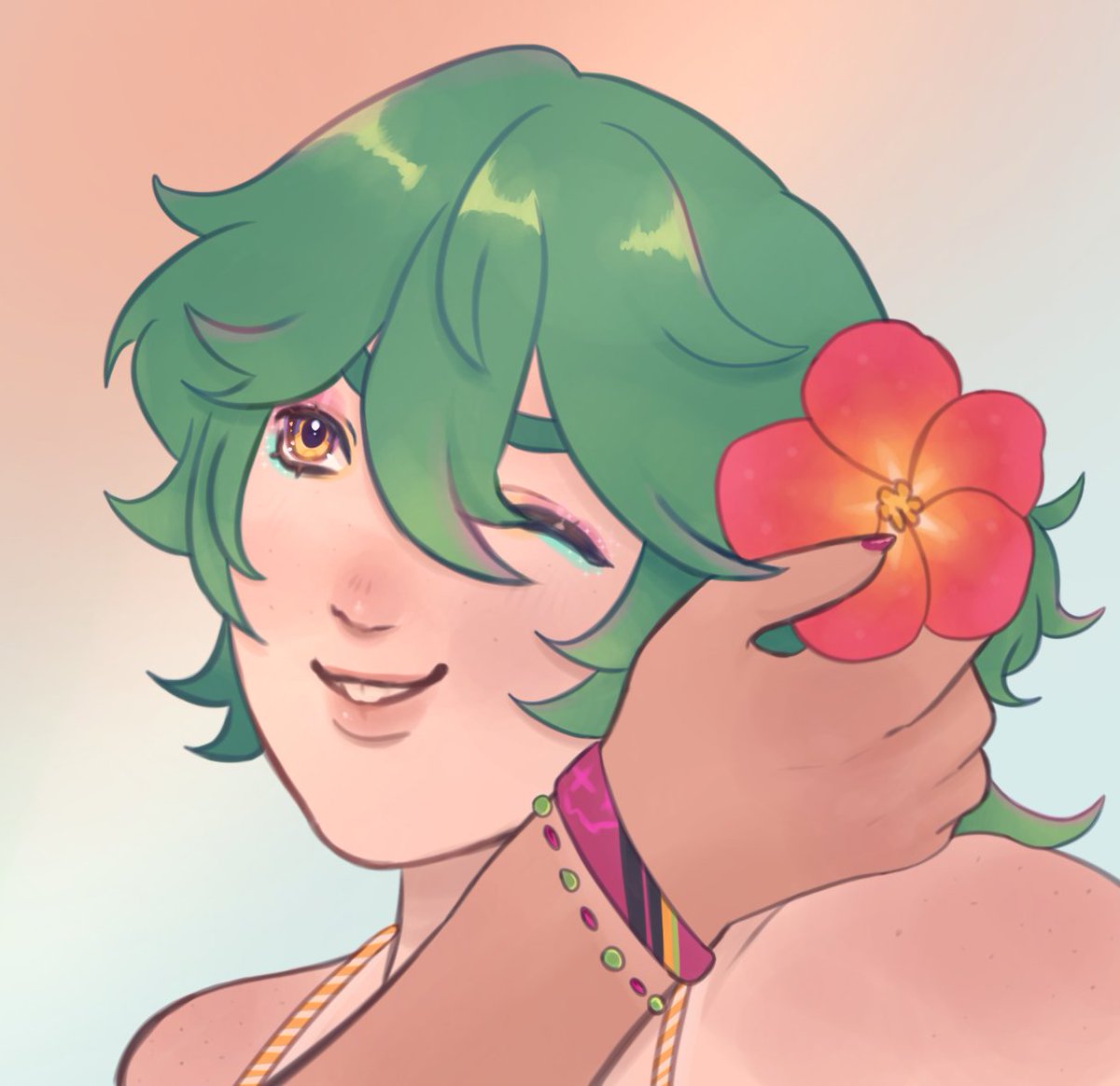 mizixxuu's tweet photo. Summery 🌺 #Ezreal https://t.co/jzv049CqEf