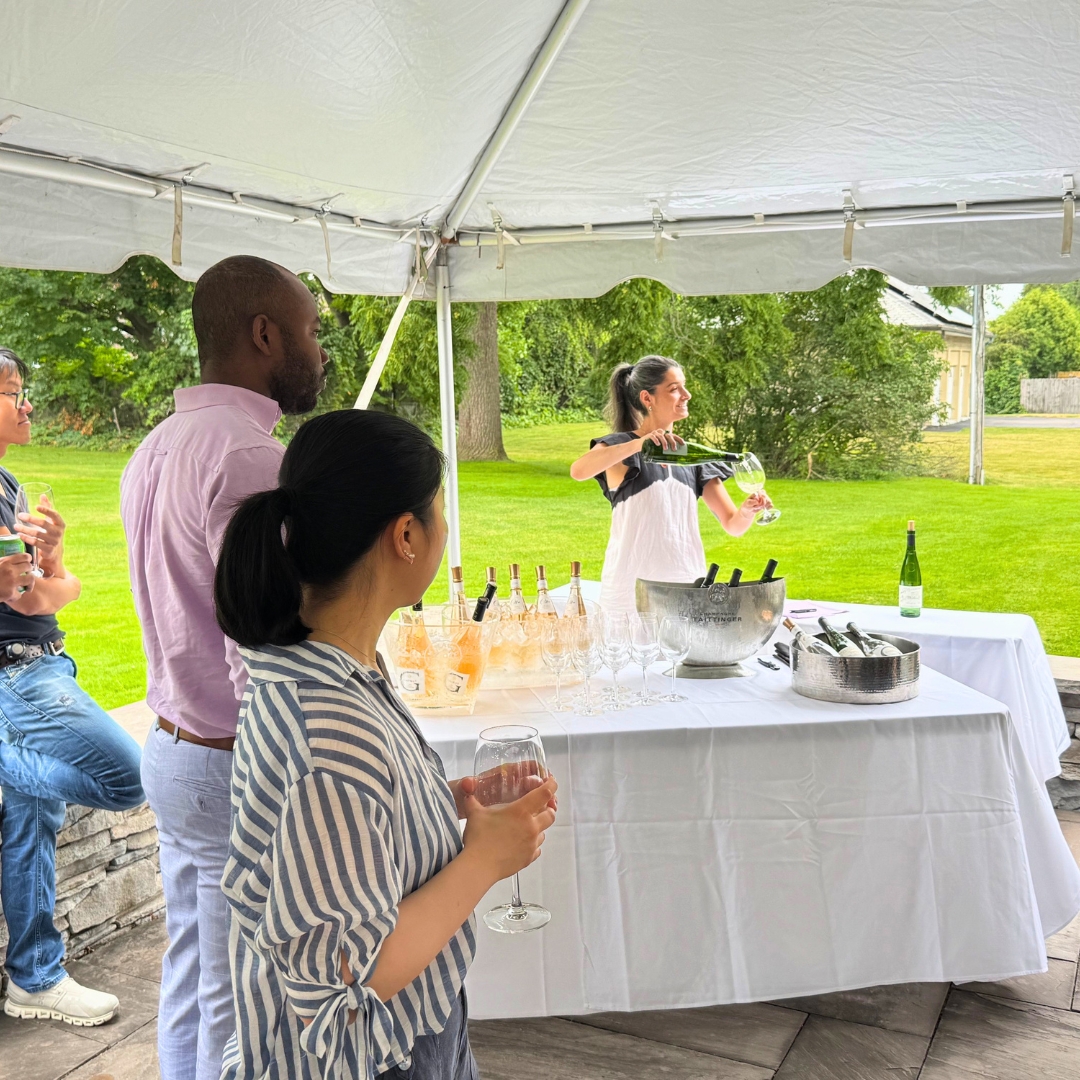 UB_Neurosurgery's tweet photo. Annual resident summer wine tasting with our chairman, @EladLevyMD . Elena, Genevieve, &amp; Eric of Angeline’s did a phenomenal job educating us on wines from the south of France. Camaraderie, team bonding, &amp; education outside of traditional confines—that’s what makes UBNS special! https://t.co/QYwyUBWcu9