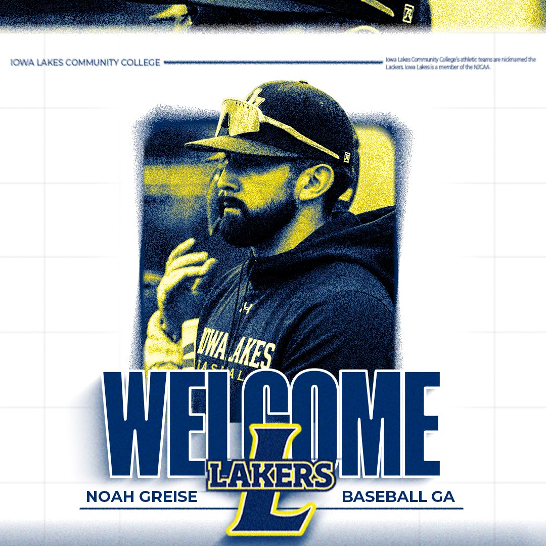 IA_LakesSports's tweet photo. Welcome to Iowa Lakes, Coach Greise👏

Iowa Lakes Welcomes Noah Greise as Baseball Graduate Assistant

https://t.co/PJh6RJJZI7 https://t.co/rTPUQcrrvr