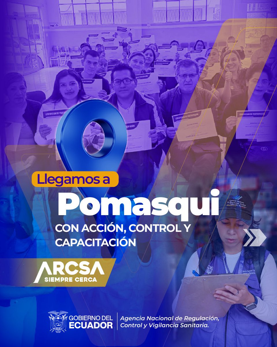 Arcsa_Ec's tweet photo. ¡#ArcsaSiempreCerca fortalece la calidad en #Pomasqui! 🔎✅
Recorrimos esta parroquia de Quito para verificar el cumplimiento de la normativa en restaurantes, farmacias, tiendas, distribuidoras, garantizando productos seguros y de calidad.
#GobiernoDelEcuador 🇪🇨 https://t.co/O4e204kxIb