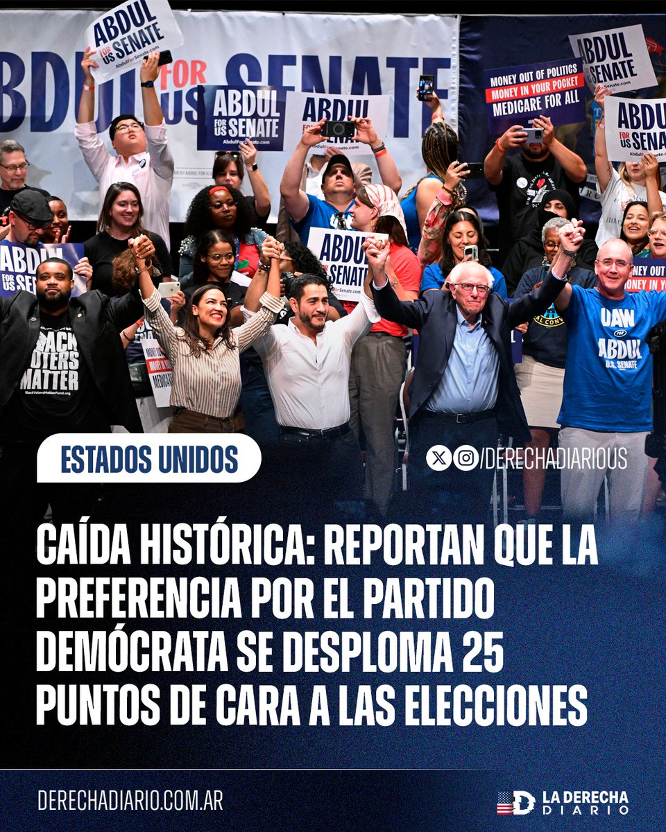 DerechaDiarioUS's tweet photo. 🚨🇺🇸 | SE HUNDEN LOS DEMÓCRATAS: La cadena mega progre CNN expuso el colapso en la percepción pública del Partido Demócrata. Su índice de favorabilidad cayó a -24 puntos, lo que representa un drástico desplome frente al +1 registrado en el ciclo electoral de 2018. Los datos reflejan un creciente distanciamiento entre la organización y los electores.