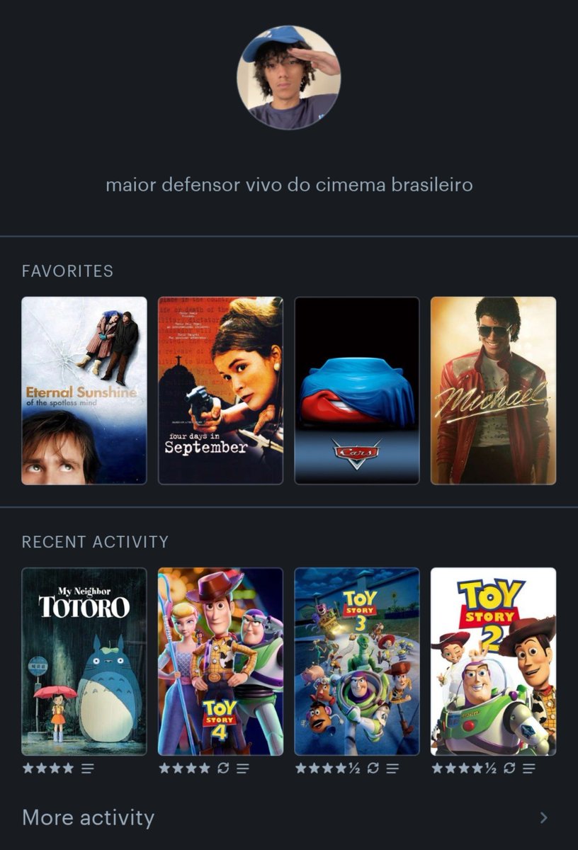 fabbinnn's tweet photo. user vs letterboxd

queria ter um top 4 mais bonitinho performático ...... https://t.co/PzYE0pkazC