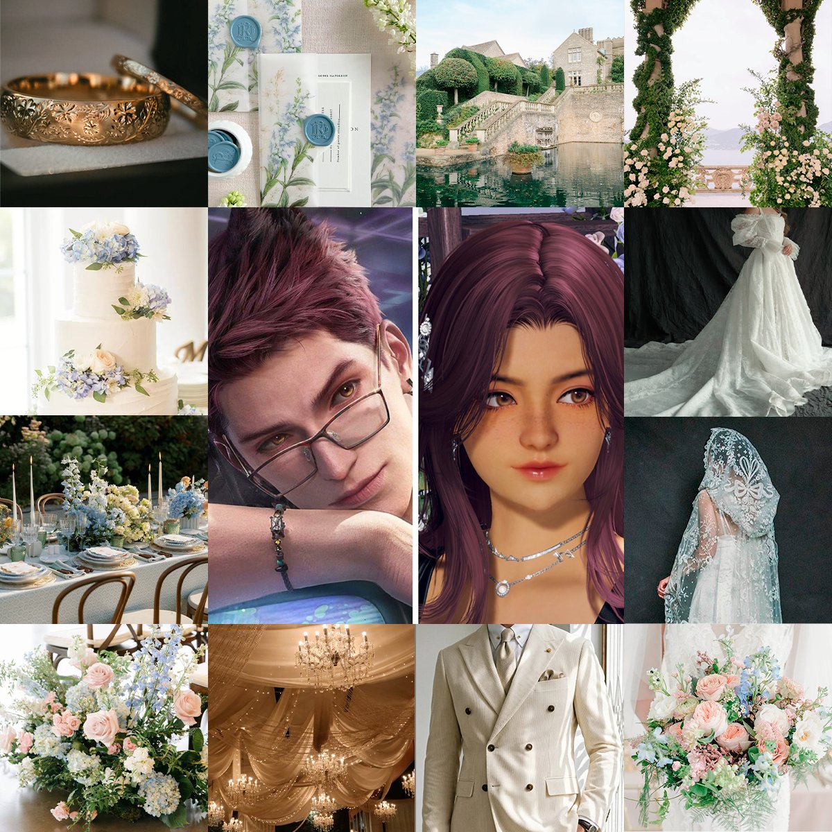 changki_db's tweet photo. and for the businessmen:

sylus: classic, black&amp;white. a garden wedding at one of sy's estates with a checkered dance floor, disco balls, and karaoke 🪩🖤🎤🕺🏽

valko: english garden &amp; fairytale princess core. timeless, elegant, romantic, with a soft pastel palette 🧚🏽‍♀️🪻🤍✨ https://t.co/lDgjwMmSbj