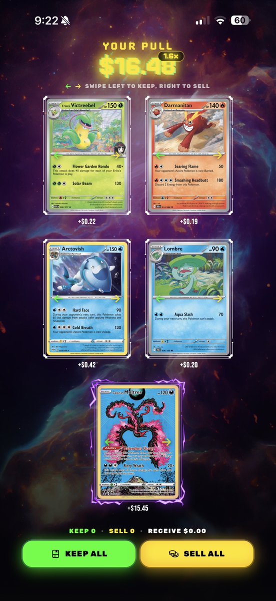 CharmanderChief's tweet photo. Was bored so I tried @TiltRips

$25 pack + $10 pack 🔥

Pretty fun way to degen some packs without finding sealed product

If you wanna try it, use my code: MGVPB8YP
(or don’t, idc)

Best part? You don’t have to use Crypto 😉 https://t.co/iEiJv1Xvl4