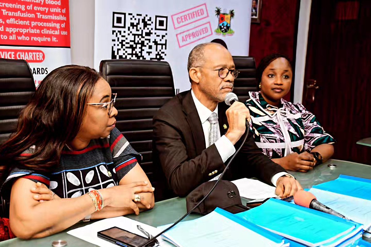 LSMOH's tweet photo. LAGOS SIGNS FIVE-YEAR BLOOD SCREENING CONCESSION TO DEEPEN SAFE BLOOD SUPPLY*

...Partners with private concessionaires, Roche Products Ltd to standardise screening across public hospitals

Read more... https://t.co/zwFASoxZSw https://t.co/NDRH1zkbBA
