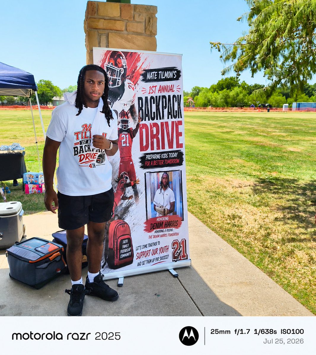 PureloveTN2's tweet photo. Football opens doors, but character keeps them open. So proud of Nate for understanding that life is about so much more than the game. Keep God first, son. 💫Pure  Love ❤️🏈 @NateTilmon2025 #Nate1stannualbackpackdrive2026 #Thedenimharrisfoundation https://t.co/63RATxZ4Xj