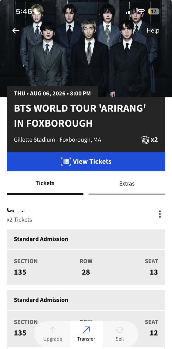 shiloooooooooh's tweet photo. hiii i’m selling 2 tickets for BTS Foxborough Night 2! dm if you’re interested #bts https://t.co/zbXYxDj9ha