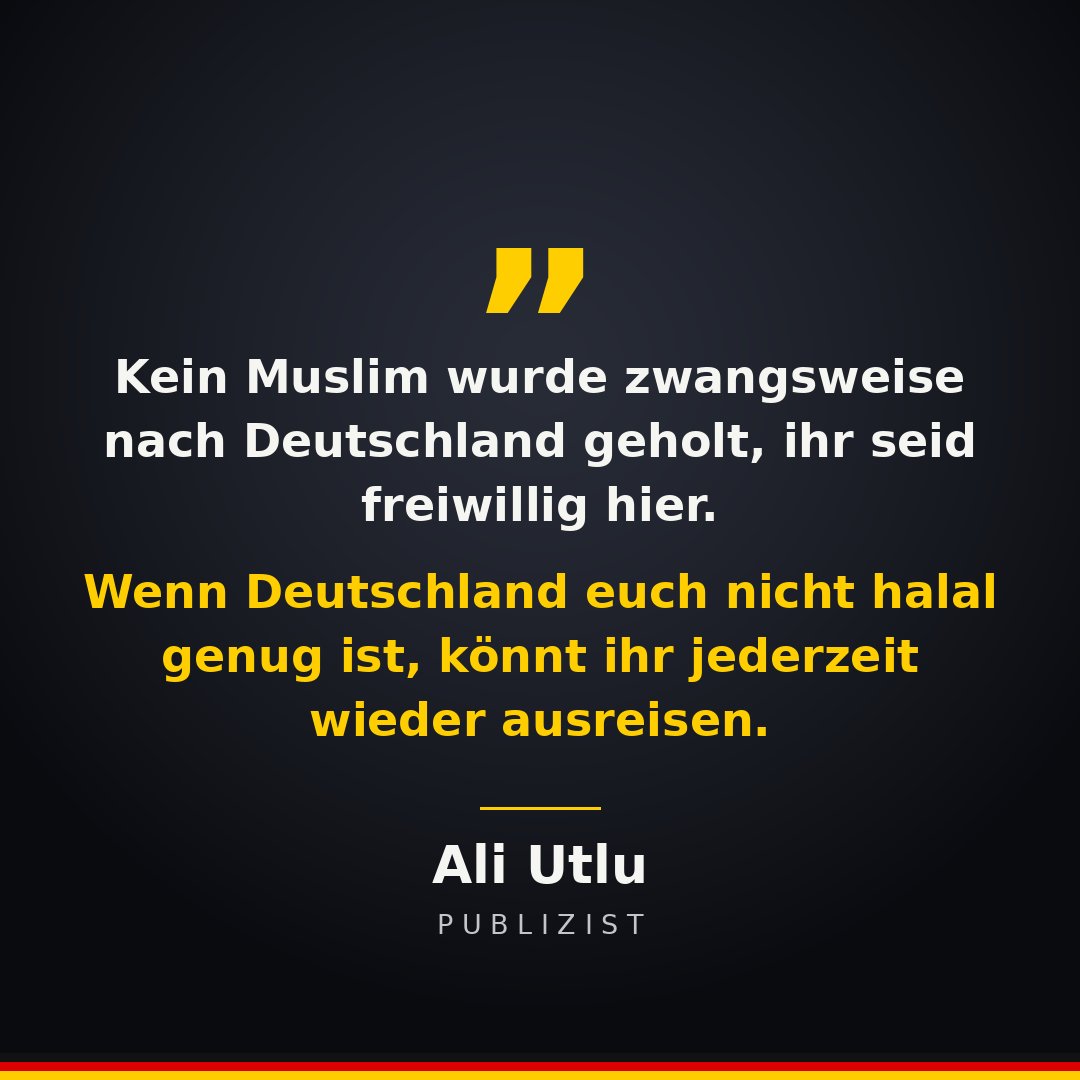 AliCologne's tweet photo. Ihr habt euch dem Land anzupassen und nicht umgekehrt. https://t.co/haQQtGWs3y