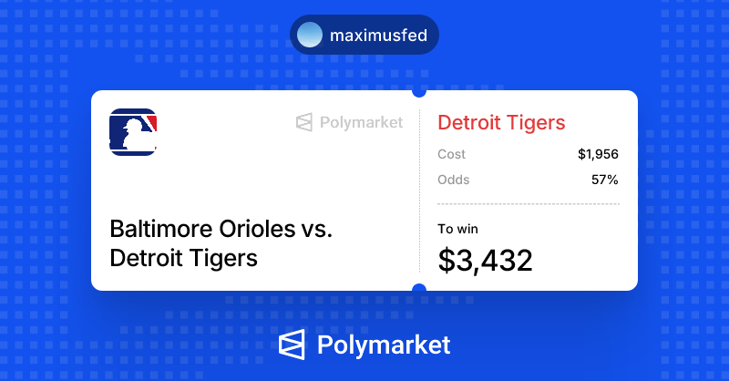maximusfed77's tweet photo. I just put my money where my mouth is on @Polymarket.

Trade against me: https://t.co/Xby5UNMYJm https://t.co/cqBlN3PojP