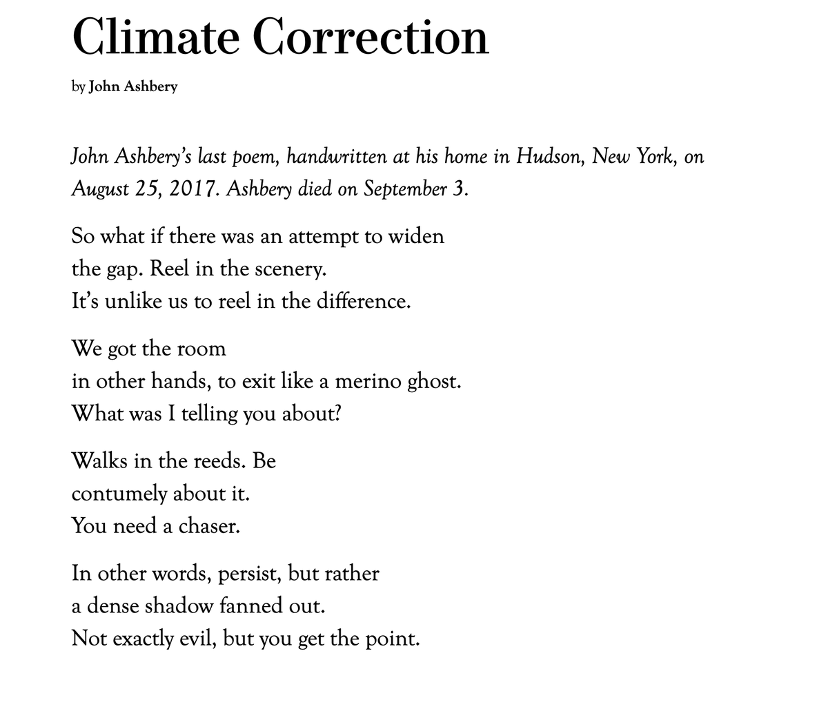 toptentextures's tweet photo. Ashbery's final poem, happy birthday ❤️ https://t.co/VdZ87SjDC2