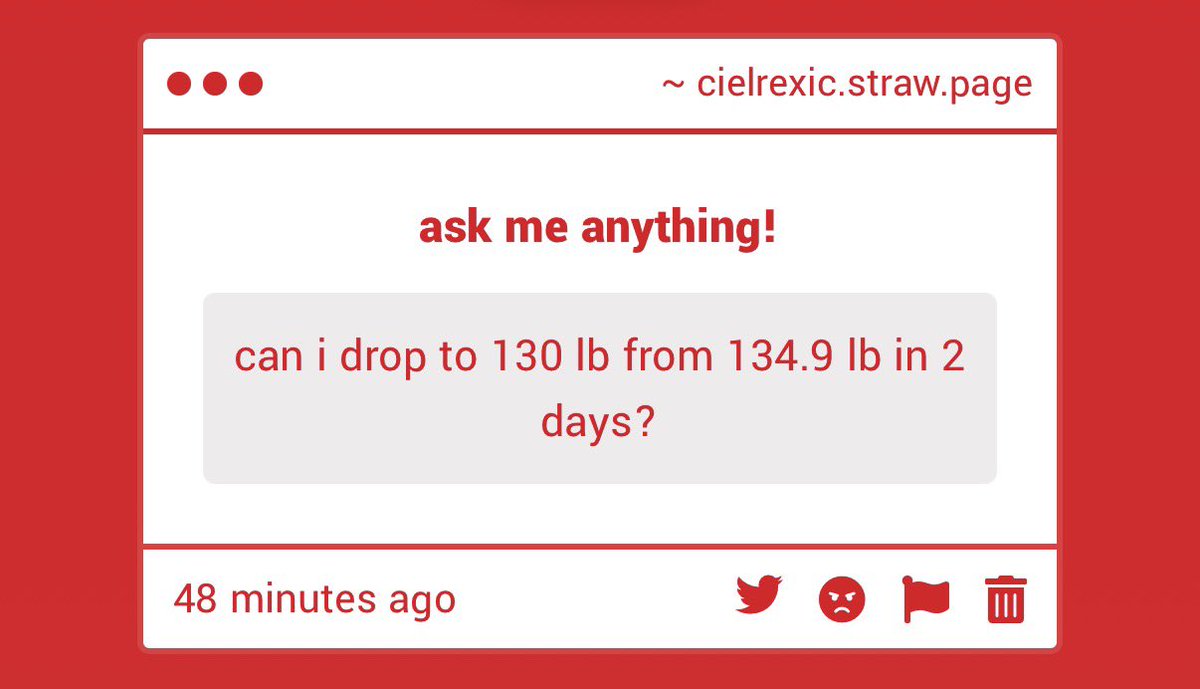 cielrexics's tweet photo. assumming its water weight, MAYBE????? if its not probably not :((((( unless you dont eat at all and workout like crazy https://t.co/mlYrgMcCfb
