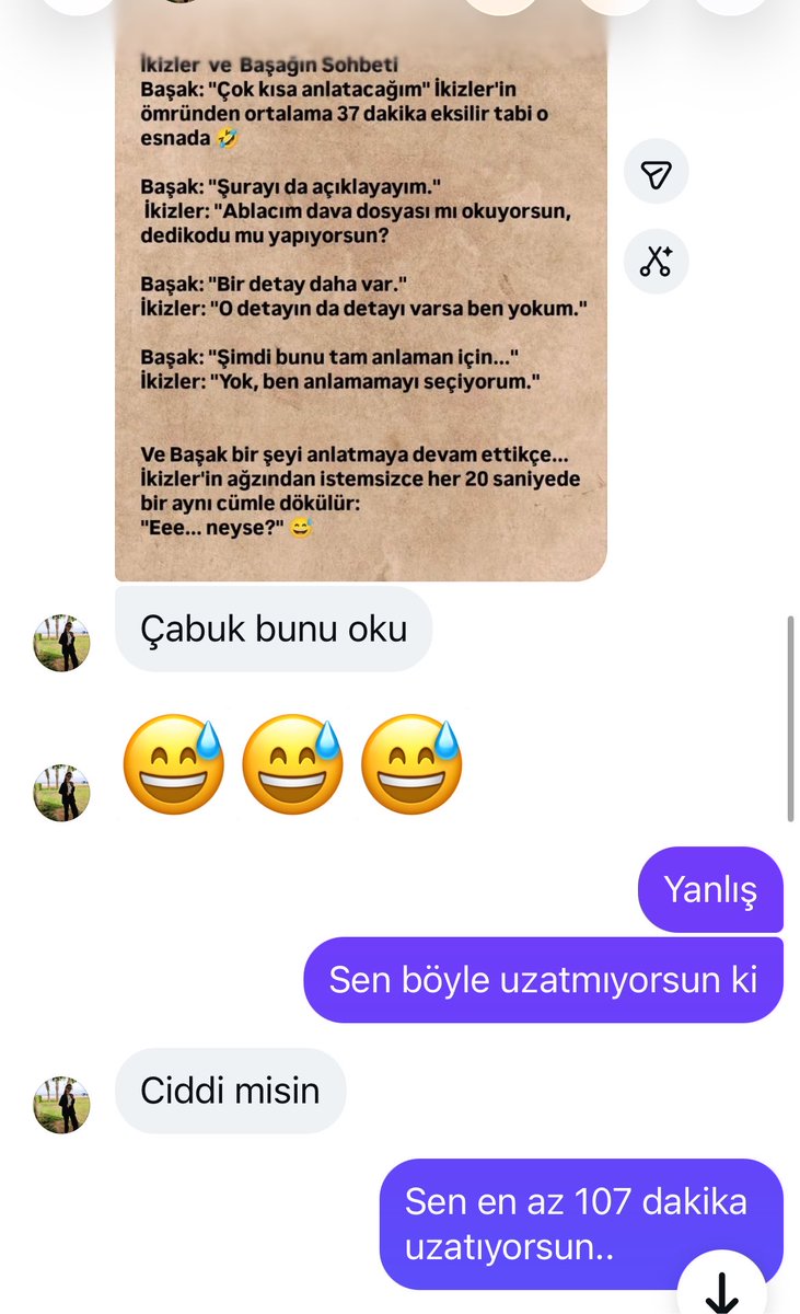 erenozerr33's tweet photo. Sevgilimin bir konuyu uzatma şekli 😆 https://t.co/D8gIe5L8S4