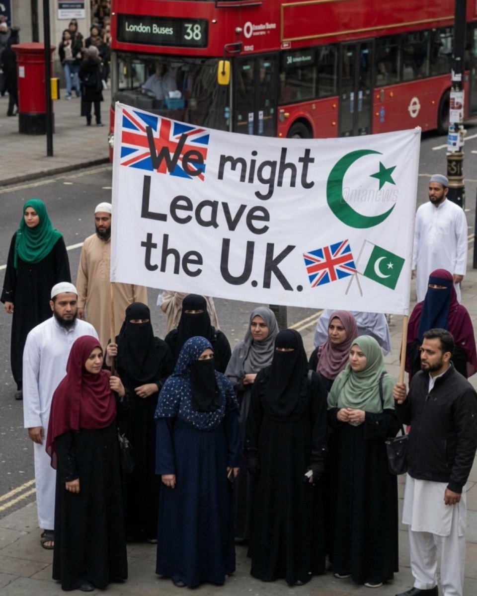 IvankaTrumpUSRV's tweet photo. Muslims across Britain are considering leaving Britain.

The most newest survey shows that 1 in 3 Muslims are considering leaving the UK due to “rising Islamophobia” and not feeling welcomed.

What is your message to the Muslim communities???👇🇺🇸 https://t.co/hWsR9RMNFF