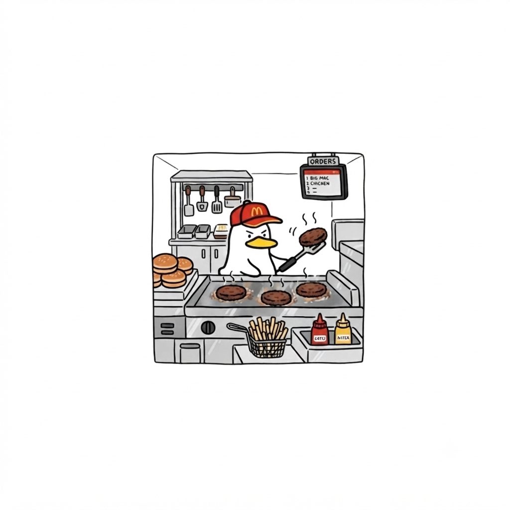 justadubduck's tweet photo. dub the fry cook https://t.co/pMITNij3KN