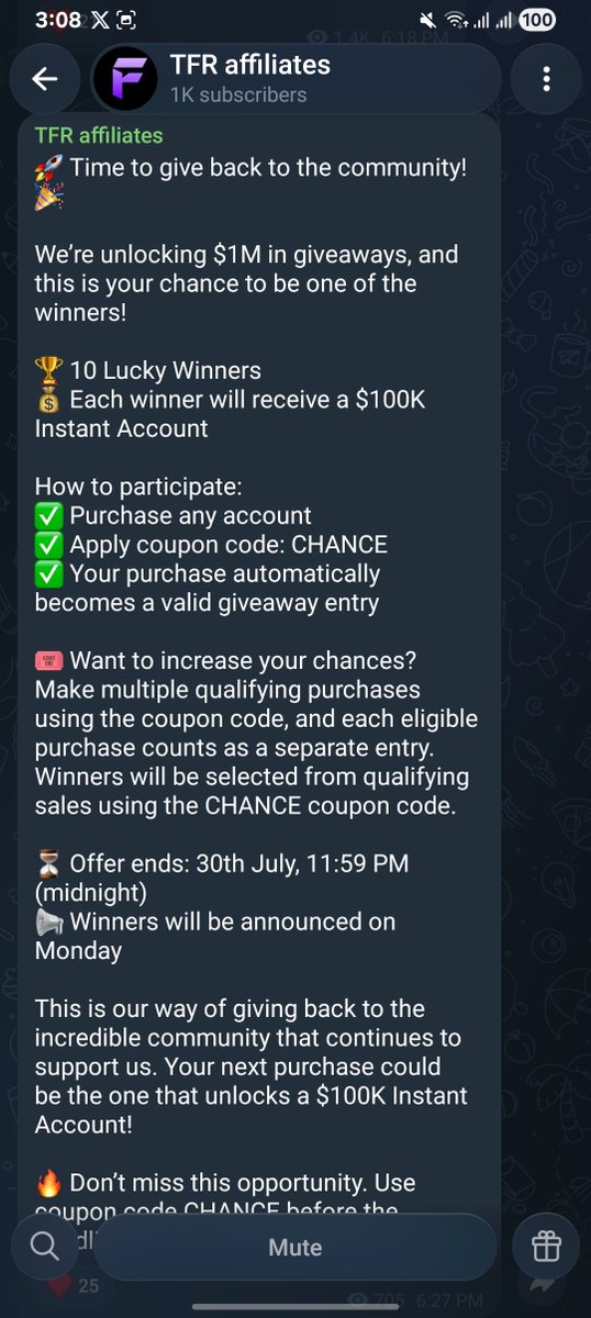MilanVariyaa's tweet photo. So @thefundedroom definition of "giving back to the community" is: Pay us money first so you can qualify for a giveaway. 🤡

​What a slap in the face to every small trader who doesn't have endless cash to buy new accounts on command. I’ve bought multiple accounts with TFR in the past, but because I’m not buying right now during your promo window, my loyalty means nothing?

​Stop calling sales drives "giveaways." It’s an exploitation of small traders desperate for a chance, designed to pump your revenue numbers—only for the prizes to go to your insider favorites anyway.

I had purchesed 5-6 Accounts in past and now I can't afford any small account, what justice will be served by @thetraderoom_ ?

​Pure greed wrapped in a "community" badge. 🚫📉