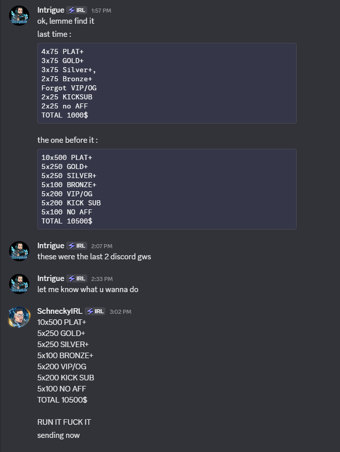 SchneckyIRL's tweet photo. 🎉$10,500 DISCORD GIVEAWAY NOW!!!!

👉 https://t.co/c7T3wzBt2Q https://t.co/q6zO9sXJDi