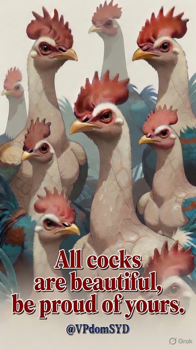 VPdomSYD's tweet photo. All cocks are beautiful. 
Be proud of yours.
Big or small. 
Cut or uncut. 
Thick or thin. 
Straight or bent. 
Free range or caged.
He's your biggest source of pleasure — own it. https://t.co/ELkQfIZ7Mc