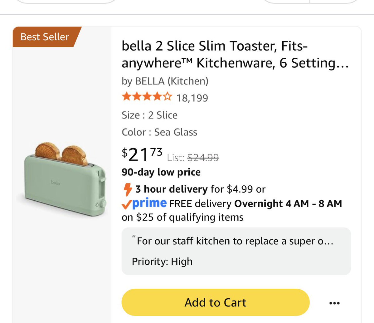 JamieLeeHagan's tweet photo. What’s your most needed item right now? Ours is a new toaster for the staff kitchen. It’s right outside my door and I have an open window. Our current toaster smells burnt all the time and we use it daily. https://t.co/OhsBiSasIK https://t.co/Mw5jqvcwvF