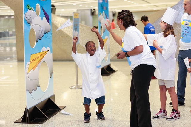 votejimgibson's tweet photo. Today is the 14th Annual Paper Plane Palooza at Harry Reid International Airport. Hundreds of kids, and kids at heart, will be on hand to test their plane-folding skills, and celebrate science, as summer break comes to a close. #henderson #bouldercitynv #districtg #southeastlv #LasVegas #WinWithJim #vote #hendersonnv