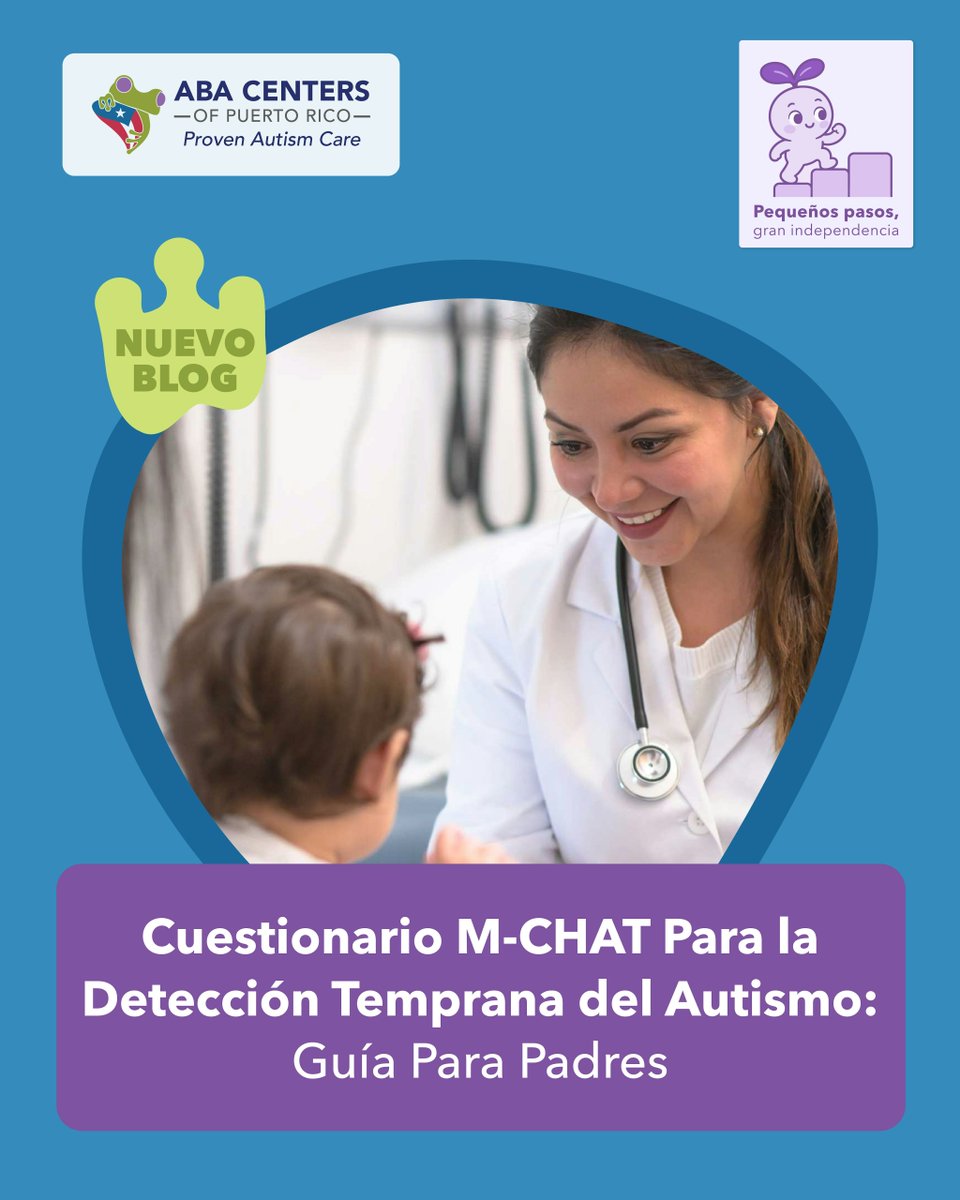 abacentersofpr's tweet photo. En este blog, explicamos cómo funciona el cuestionario M-CHAT, cuál es su papel en la detección temprana del autismo y qué pasos suelen seguir después de una prueba de detección. Si buscas información clara para comprender mejor el desarrollo de tu hijo, este artículo es para ti.

¿Quieres entender mejor cómo ayudar a tu hijo? Encuentra nuestro blog "Cuestionario M-CHAT Para la Detección Temprana del Autismo: Guía Para Padres". ¡Haz clic aquí y aprende hoy!: https://t.co/GKErMD1E6c.

#ABACentersOfPuertoRico #BlogPost #NuevoArtículo