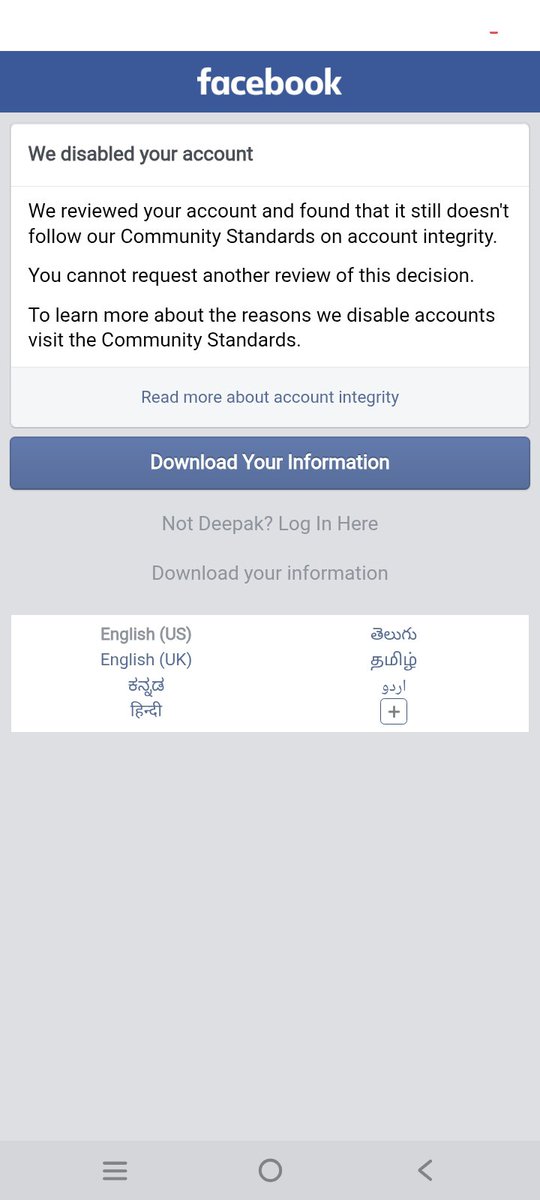 DeepakBkqwmo's tweet photo. @facebook Dear facebook team 

Please help 🙏

My facebook account has been disabled without any reason... and i am not break 
any rules of facebook 🙏so pls i request 
you pls check my account again and 
back me as soon as posible 

My account link 👉 https://t.co/NSLa9vL1fZ