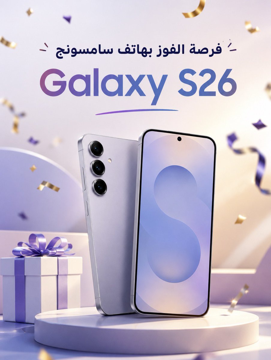 agafes's tweet photo. جاهزين لمسابقة جديدة وسحب جديد 😍📱

فرصتك للفوز بجهاز Galaxy S26 مقدم من سامسونج 🎁

الشروط سهلة:
- ريتويت للتغريدة 🔁
- رد على التغريدة بميزة أعجبتك في جالكسي فولد 8 ألترا مع هاشتاق: #GalaxyZFold8ultra

فالكم التوفيق 🙏🏻 https://t.co/sgCW9XtwRc