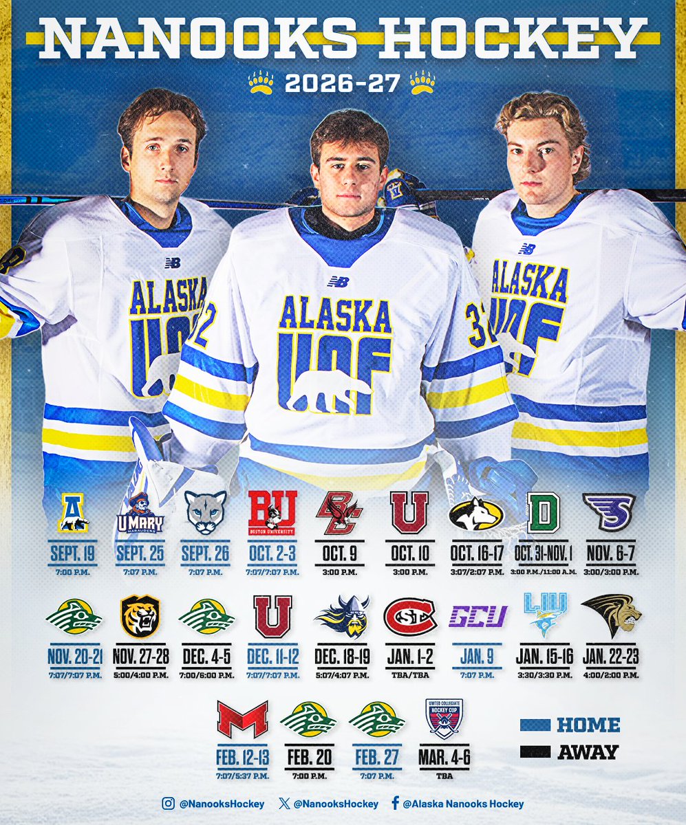 NanooksHockey's tweet photo. 2026-27 is here💥

We'll see you shortly, #NanookNation! Keep your eyes peeled for season and single-game tickets! 🔜

📆 >> https://t.co/hxoRSxHikV https://t.co/nU5TOhW0a1