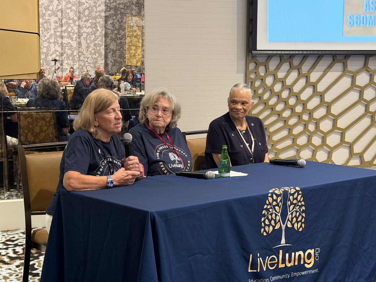 LiveLung1's tweet photo. Why Policy Matters Panel featuring Dusty Donaldson and panelists Valerie Brown, Denise Cutlip, and Gail Fackler 👏
What did you learn from this panel? Comment below! 👇
#LLadvocacyacademy #advocacyacademy2026 #lungcancer #lungcancerawareness #cdmrp #researchfunding https://t.co/INtYtERJEQ