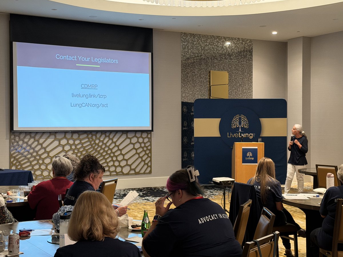 LiveLung1's tweet photo. Why Policy Matters Panel featuring Dusty Donaldson and panelists Valerie Brown, Denise Cutlip, and Gail Fackler 👏
What did you learn from this panel? Comment below! 👇
#LLadvocacyacademy #advocacyacademy2026 #lungcancer #lungcancerawareness #cdmrp #researchfunding https://t.co/INtYtERJEQ