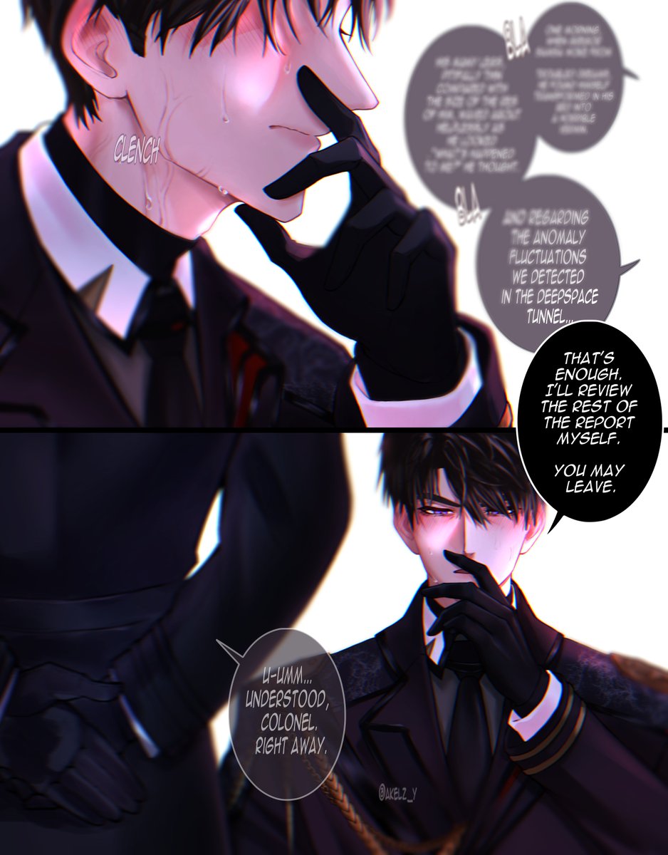 akelz_y's tweet photo. Colonel x Officer AU  pt.2🍎

(1/2)

#恋与深空 #LoveandDeepspace #Caleb https://t.co/n718qqnVS0