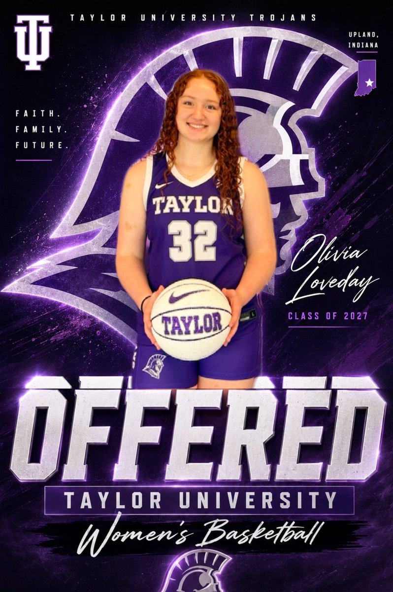 livloveday_21's tweet photo. Thank you Coach Wiseman and @TaylorU_WBB for an incredible visit! I’m so grateful for the opportunity to experience your beautiful campus, learn more about student life, and see firsthand the Christ-centered community that makes Taylor so special. Thank you for believing in me and giving me the opportunity to continue pursuing my dream of playing basketball at the next level. Go Trojans! 💜🏀