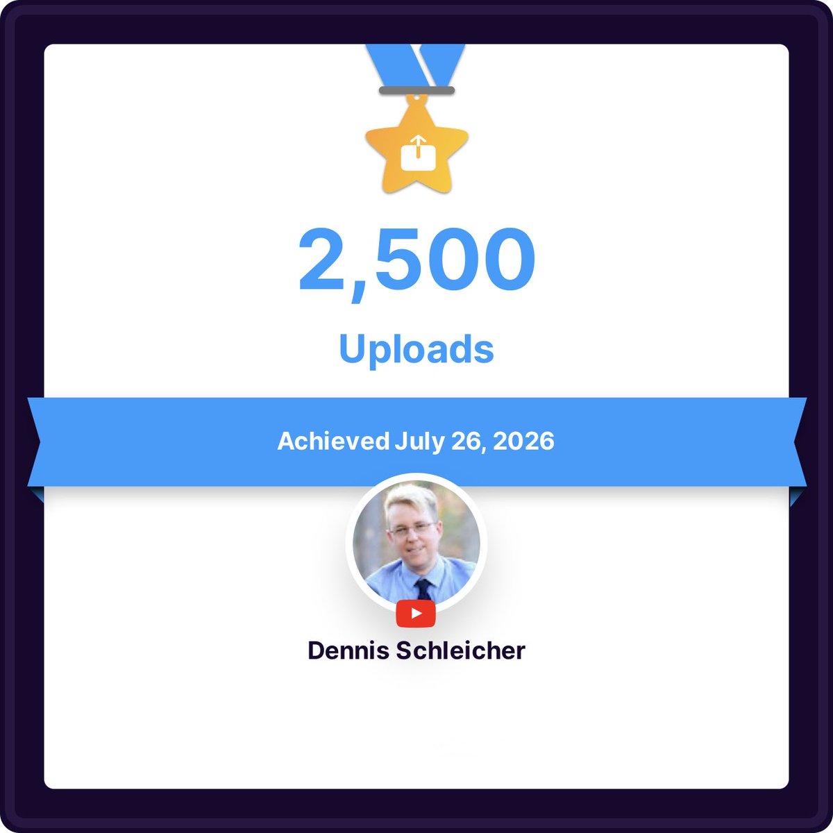 DenSchleicher's tweet photo. 2,500 YouTube uploads.

Every video has had one goal: point people to Jesus Christ.

Thank you for being part of this journey. We’re just getting started. ❤️

#JesusChrist #YouTube https://t.co/yFaFbg8QDx
