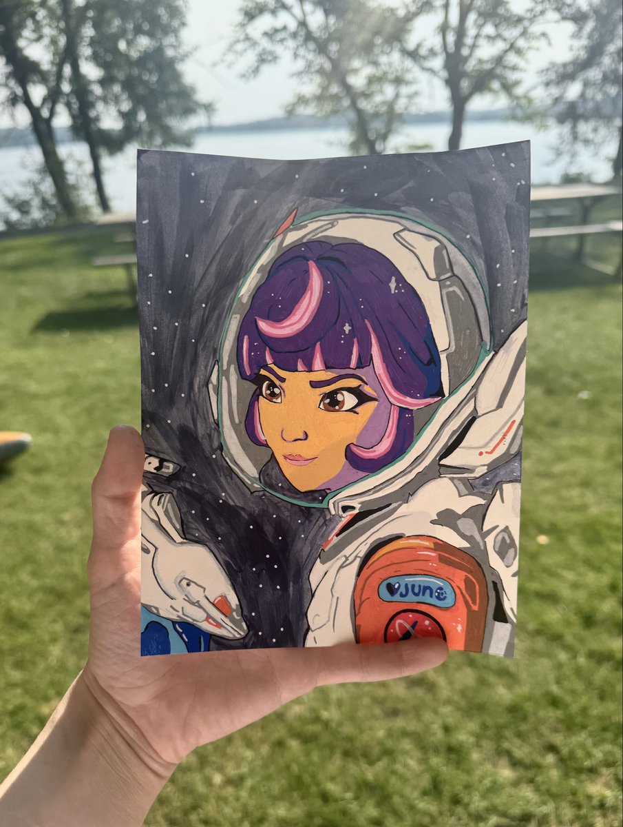 aspenisoffline's tweet photo. i painted juno with markers lets fudging go https://t.co/qQNXoaZvSO