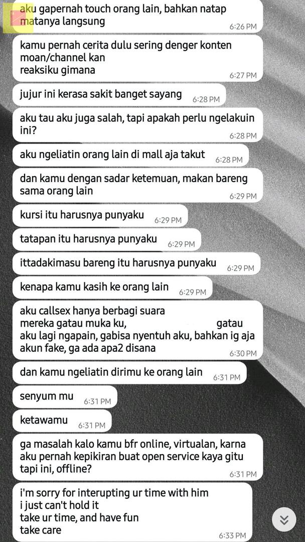 18fesss's tweet photo. guys spill kelakuan cwo kalian yg kaya cwoku pas ketauan selingkuh dong, btw aku bfr offline itu boongan ide dari temenku buat tau reaksinya dan yup gue lagi yang salah 18! https://t.co/ngeUDhVnKv