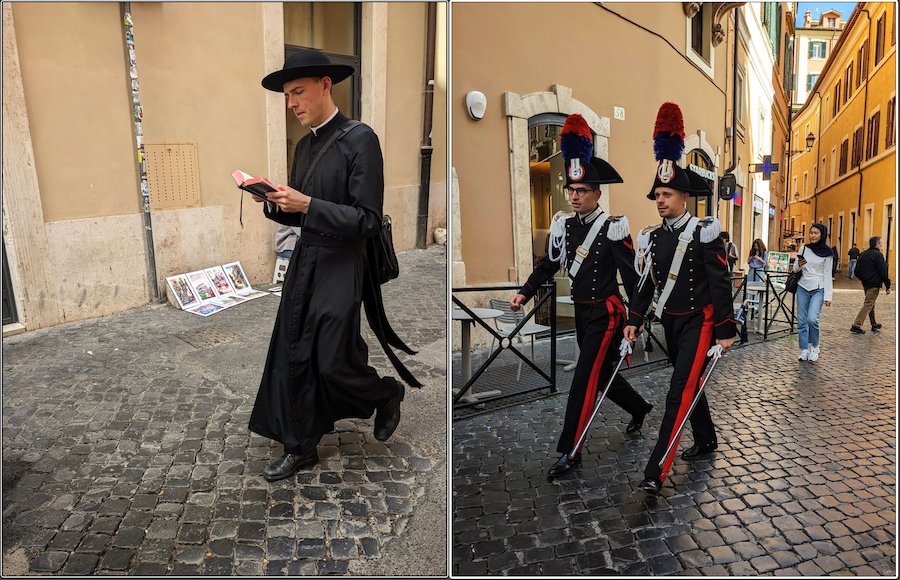 johnelmslie's tweet photo. Costume on the streets of Rome this past spring. https://t.co/s0i4Xdjf2U