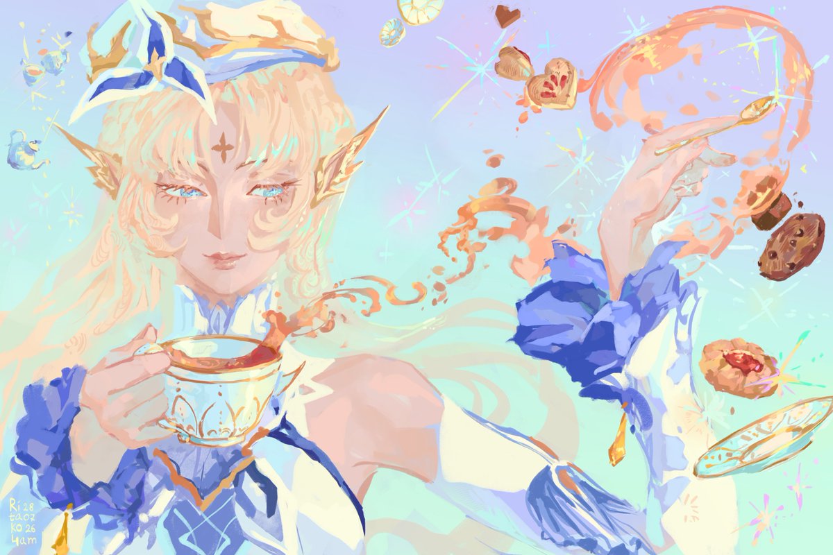 ritako4am's tweet photo. Tea and magic 
#nicole #fanart #illustrationㅤ https://t.co/SXtdQi58Uz