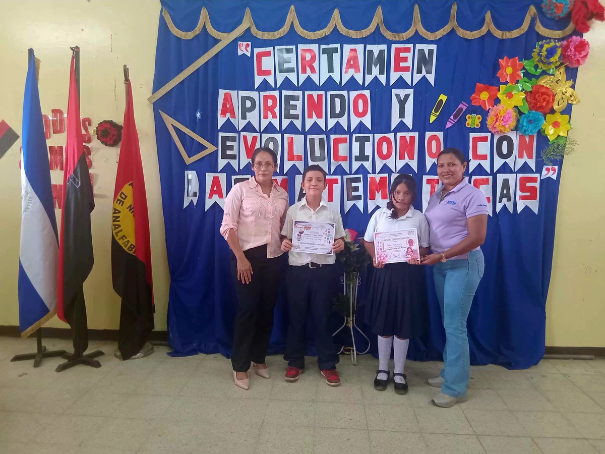 PublicoRamon's tweet photo. José Ramón, Segundo  lugar; en el Certamen Aprendo y Evoluciono en las Matemáticas. Estudiante Mauro César Centeno Zelaya, de Sexto Grado, Educación Primaria Regular...

José Ramón Suárez Amador, representando al D-VI en el certamen de matemáticas, a nivel distrital. https://t.co/4vAv5Mj3jZ