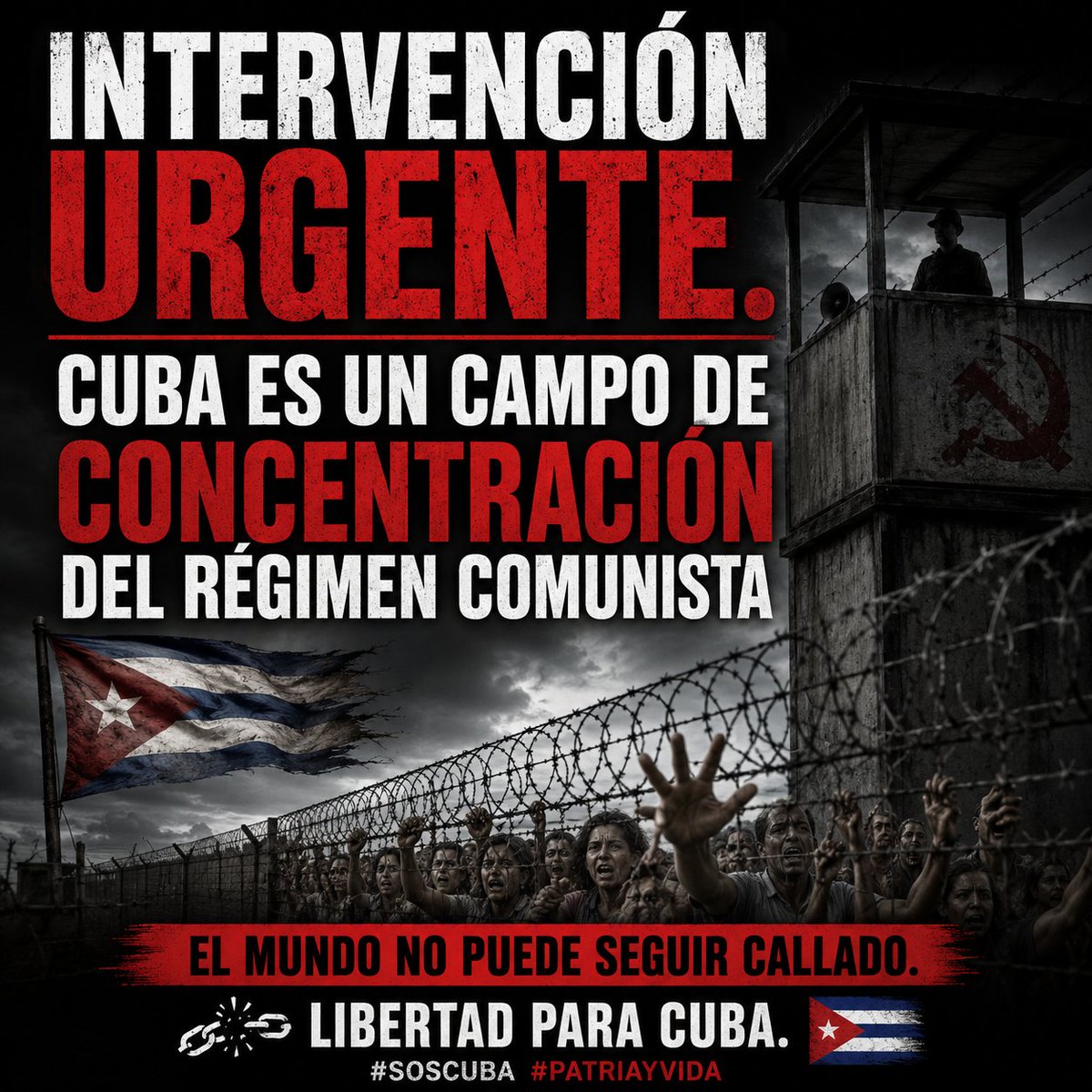 luarCespedes's tweet photo. 🇨🇺🇺🇸Cuba necesita la intervención militar urgente y la eliminación de la mafia asesina de los castros qué están matando de miseria y represión a todo un pueblo. https://t.co/IP9Z8FcC8X