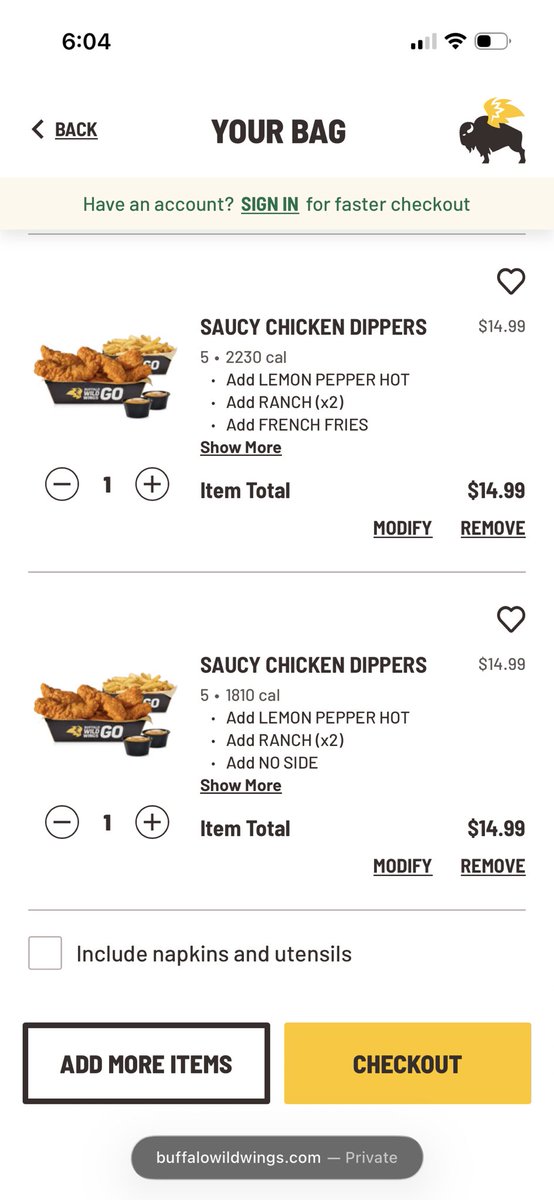 Cannon_firesOFF's tweet photo. @BWWings cool trick.

Explain why removing the side costs the same as keeping it? Because of course there’s no à la carte option. https://t.co/44wwSVxjtf