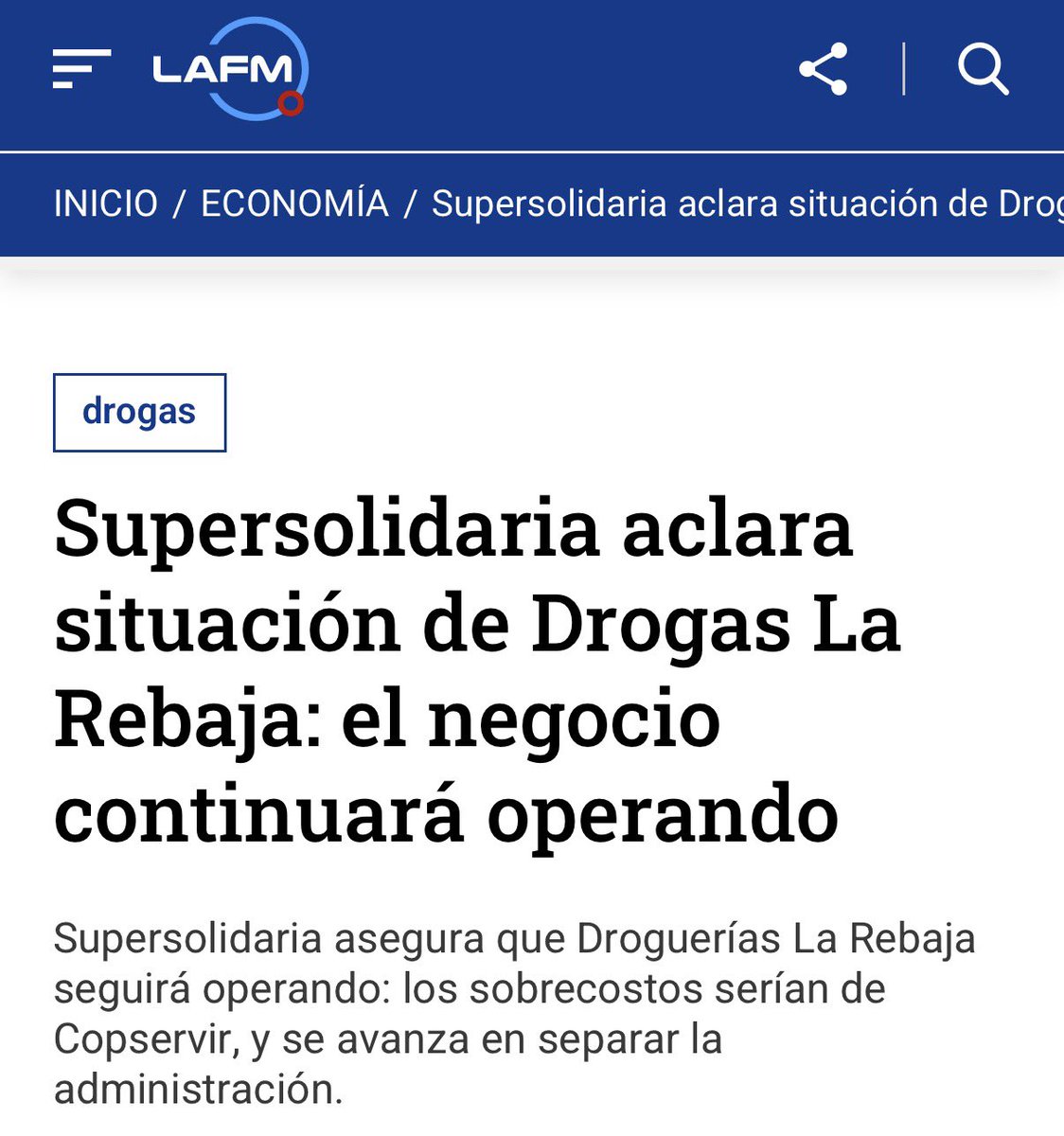 supersolidaria_'s tweet photo. #EnMedios |💊La operación de Droguerías La Rebaja continua en todo el país. 

La Supersolidaria adelanta acciones para garantizar la continuidad del servicio y proteger a trabajadores y usuarios.

Lee la nota completa👇🏽
https://t.co/X5tyvNRS2I https://t.co/DVHlbsEjMl