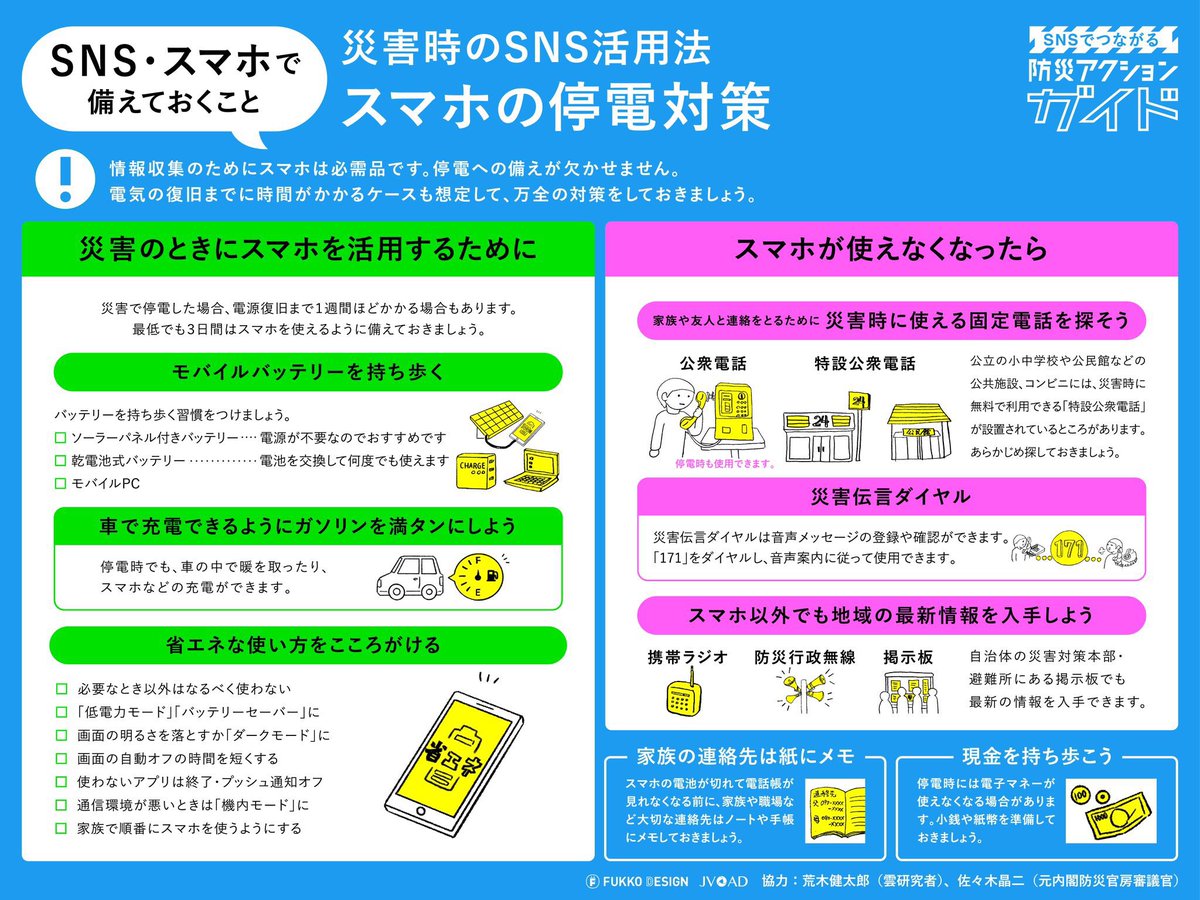 arakencloud's tweet photo. 熊本地震被災地ではいまだ停電している地域があります。ひとまずスマホから家族などの連絡先を紙にメモしてください。省エネなスマホの使い方もご確認ください。 https://t.co/IU3jPAZLWA