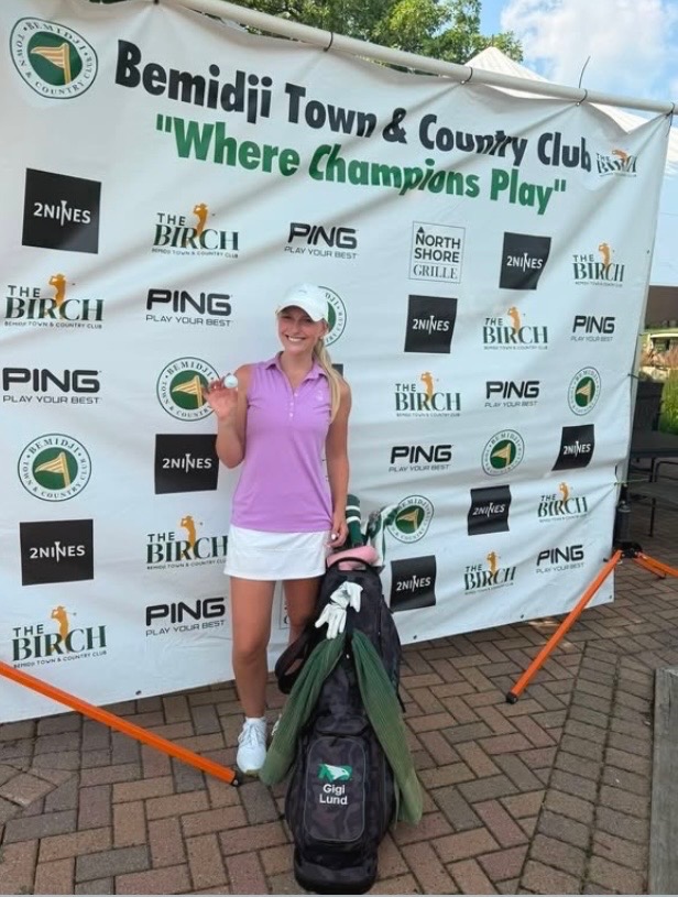 UNDwgolf's tweet photo. Congrats to our Gigi Lund on shooting a Bemidji Town &amp; Country Club course record 66 today during qualifying for the Birchmont Tournament! 

#UNDproud | #LGH https://t.co/IixCcutu2R